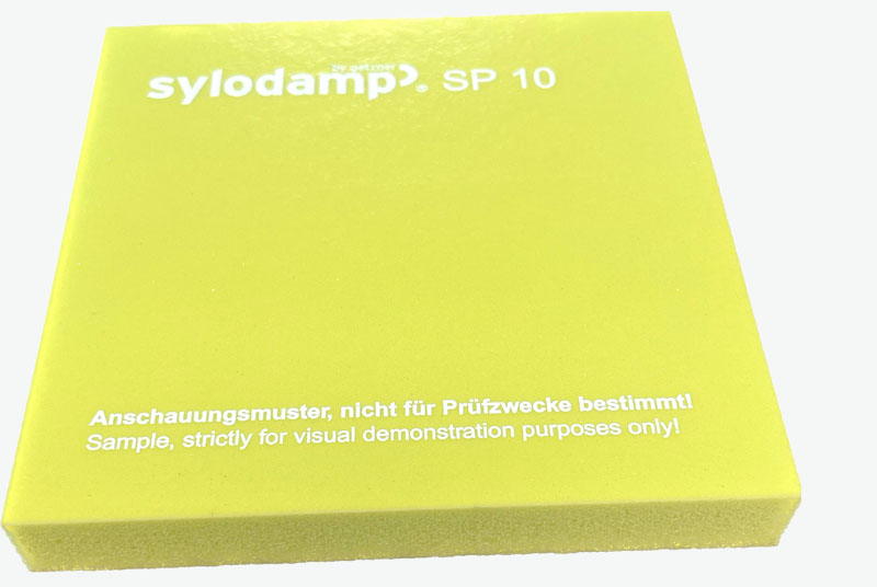 Sylodamp SP10. Mixed cell PU Elastomer. Reference colour: Lemon Yellow