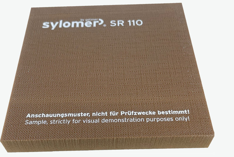 Sylomer SR110. Mixed cell PU elastomer. Reference colour: Brown